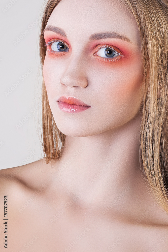 Fashion Glamour portrait of attractive young woman make up Fashion Glamour portrait of attractive young woman make up