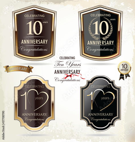 10 years anniversary golden label