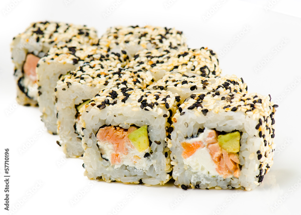 traditional fresh japanese   sushi rolls