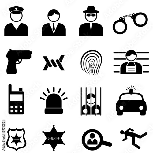 Police and crime icons