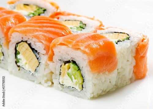 traditional fresh japanese sushi rolls