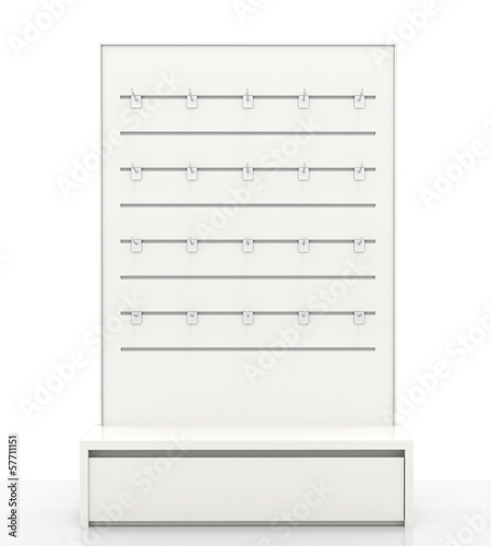 фотографія Slat-board display with peg-hangers