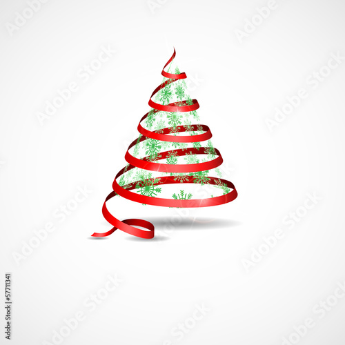 Stylized Ribbon Christmas Tree.