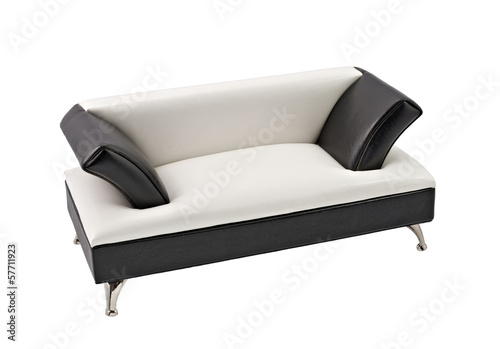 Leather sofa isolated