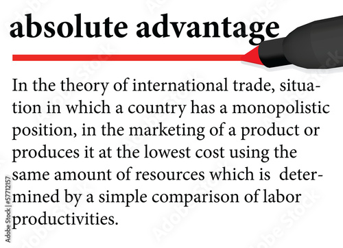 dictionary definition of the term " absolute advantage "