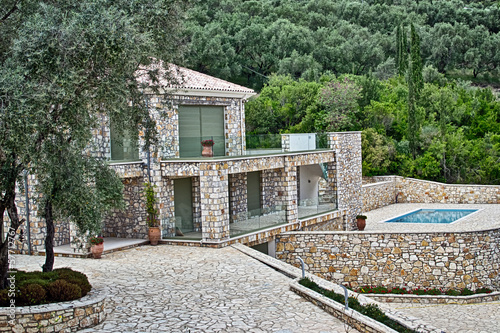 Mediterranean villa with pool in olive yard