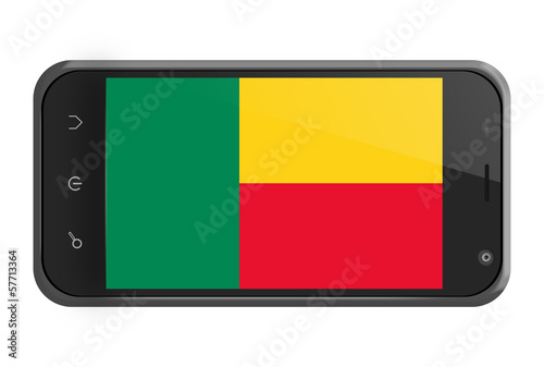 Benin flag on smartphone screen isolated Free Download Benin flag on smartphone screen isolated - GFXLoad