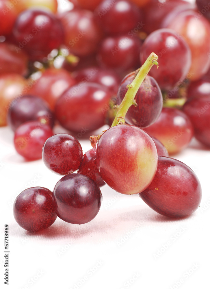 red grape on isolated white background