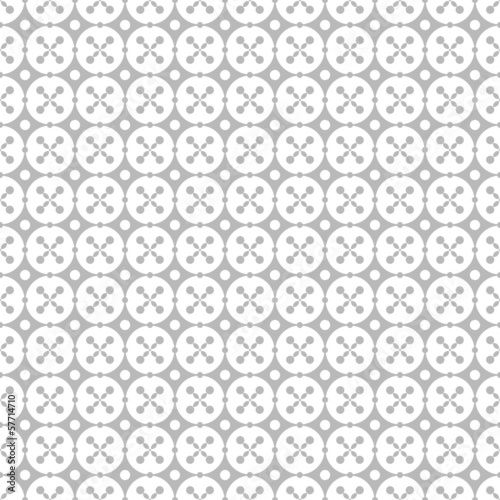 Seamless Dots and Floral Background
