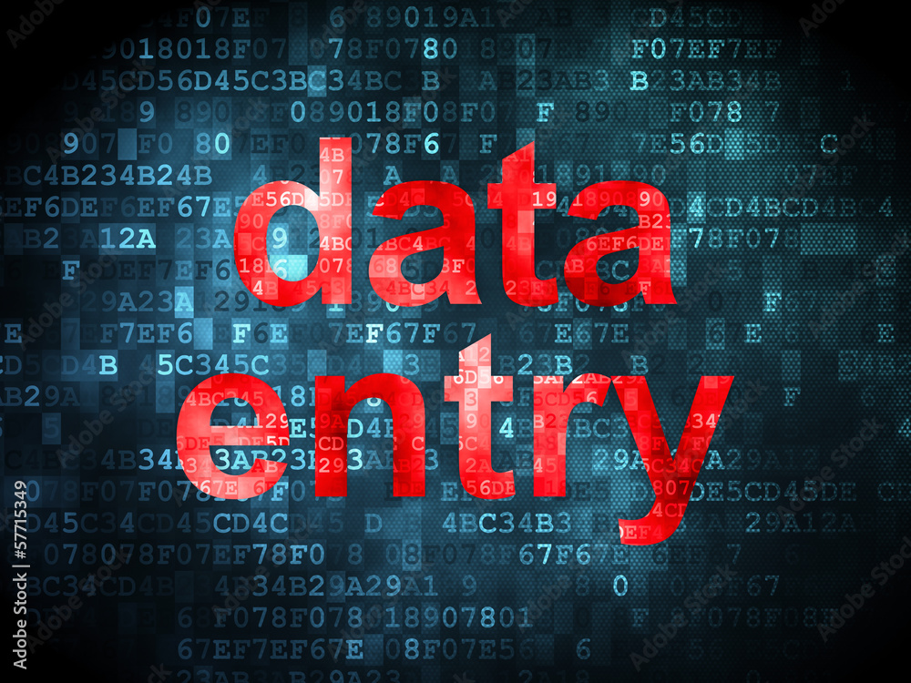 Fototapeta premium Data concept: Data Entry on digital background