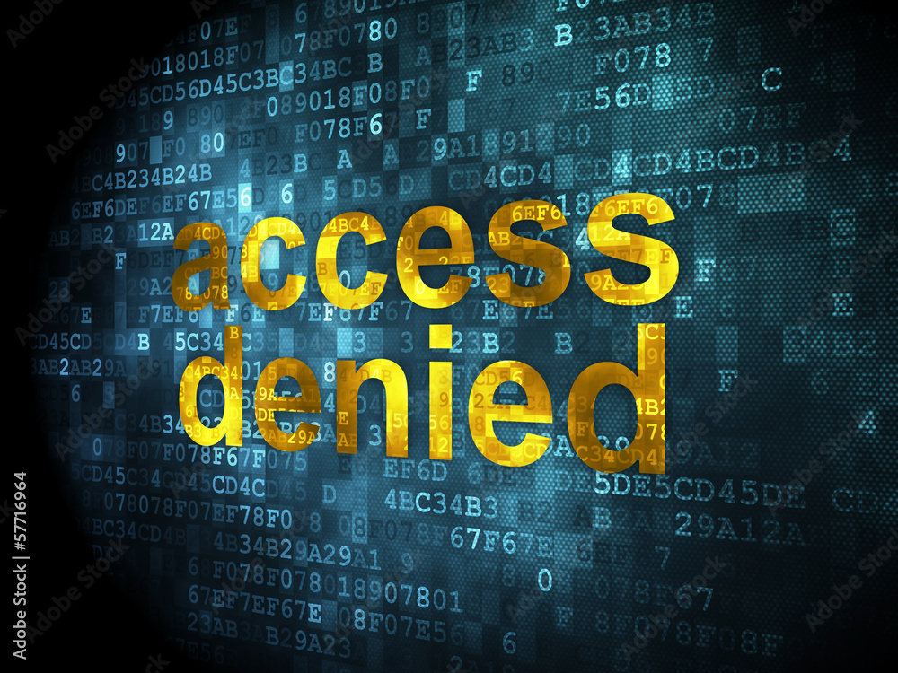 Obraz premium Safety concept: Access Denied on digital background