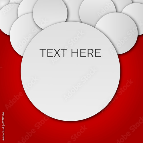 White Circles on the red Background