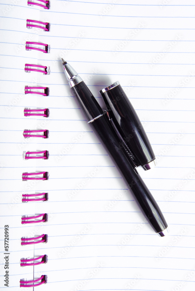 ballpoint pen and notebook ballpoint pen and notebook