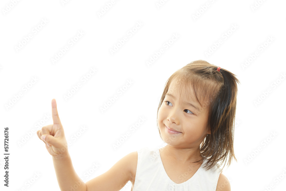 指さす女の子 指さす女の子