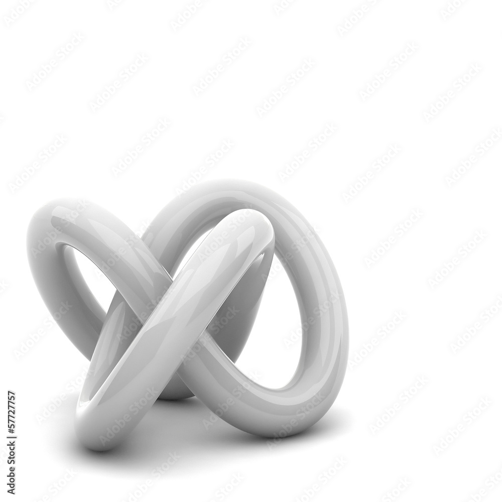 3D rendering abstract knot 3D rendering abstract knot