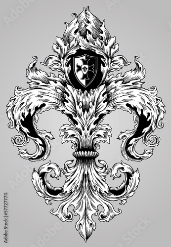 Fancy Hand Drawn Fleur De Lys