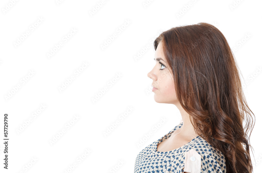 profile of young female profile of young female