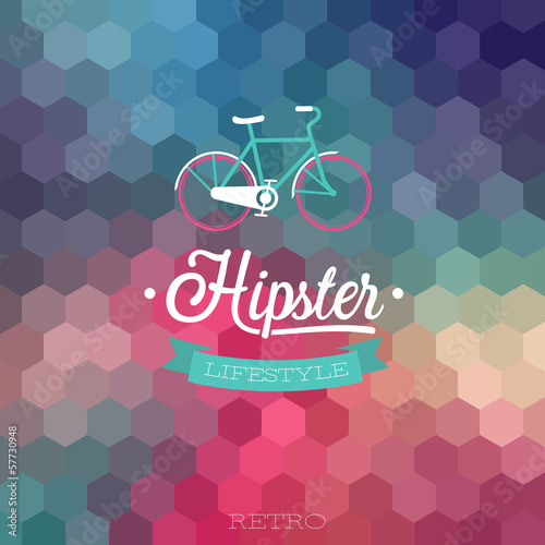 Hipster background. Vector illustration.