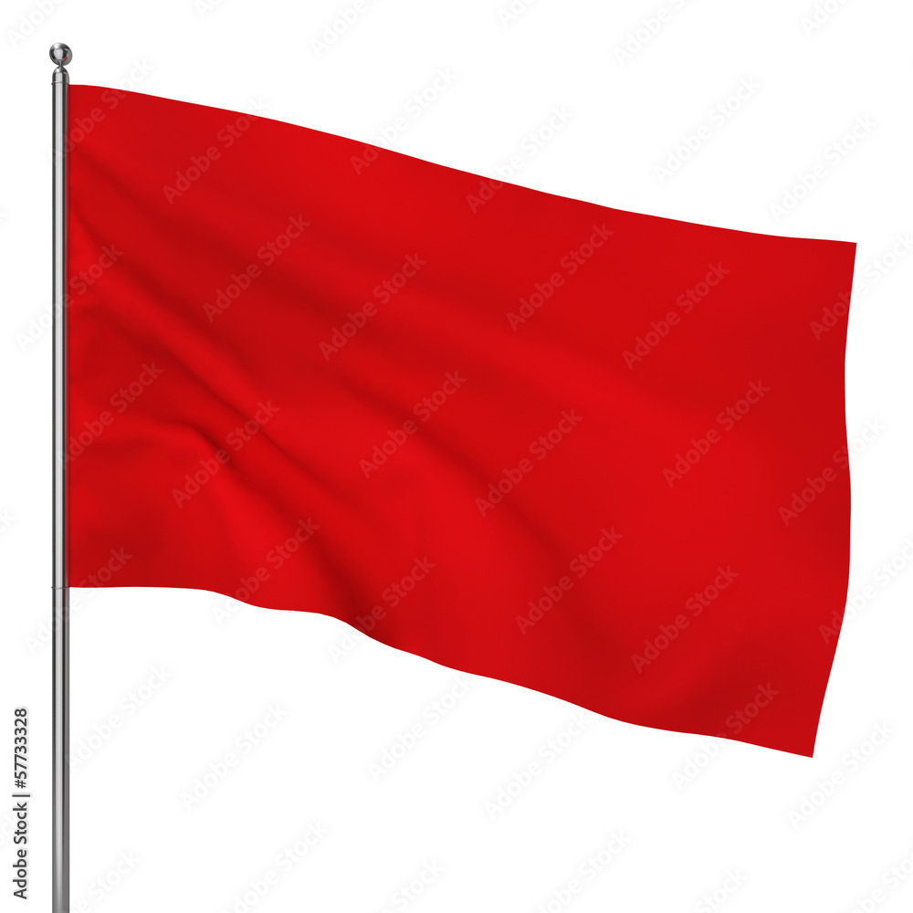 Obraz premium Blank red flag