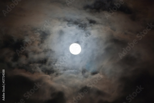 Moon in the cloudy night