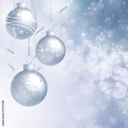 Background with Christmas baubles