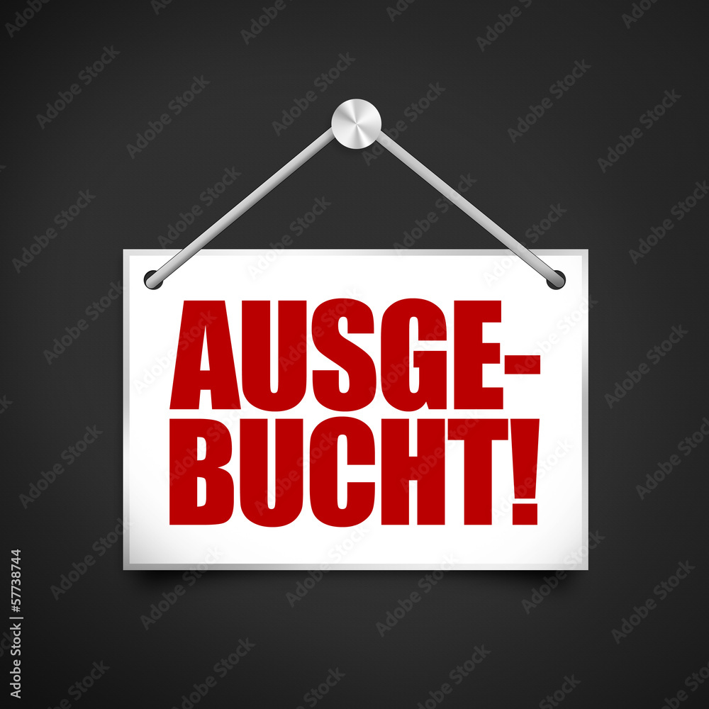 Ausgebucht! Button, Icon Ausgebucht! Button, Icon