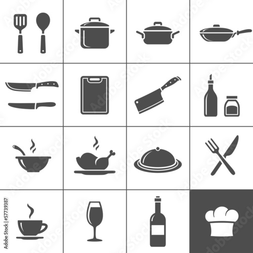 Restaurant kitchen icons