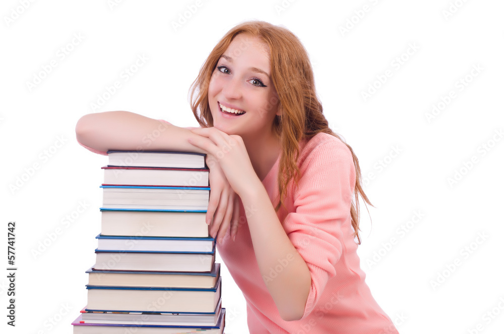 Young student isolated on the white Young student isolated on the white