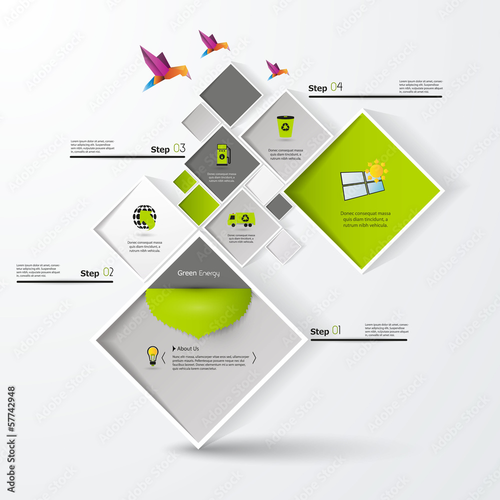 green abstract web design 