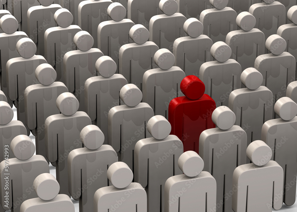Obraz premium CROWD OF USERS - 3D