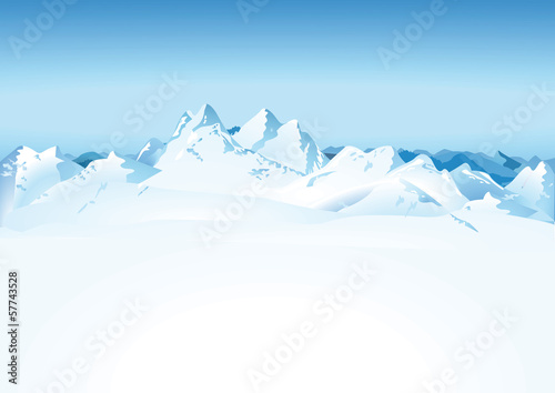 Hochgebirge im Schnee © scusi