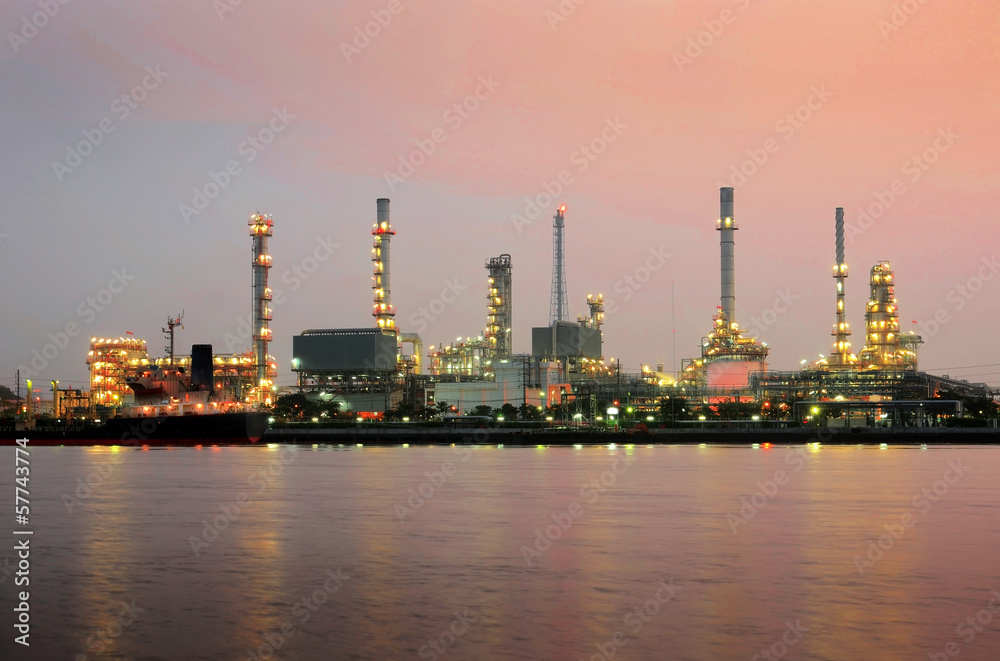 Oil Refinery on twilight