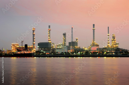 Oil Refinery on twilight