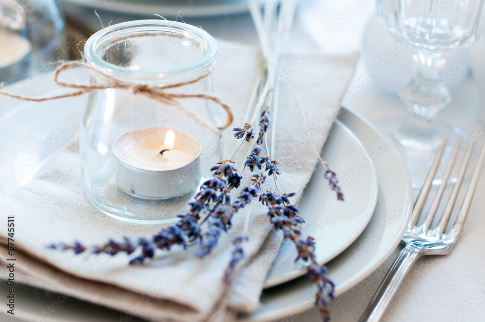 Provence style table setting Provence style table setting