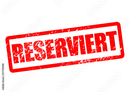 Cuadro en lienzo Reserviert! Button, Icon