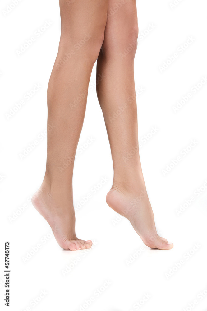 Woman beautiful legs. Isolated on white Woman beautiful legs. Isolated on white