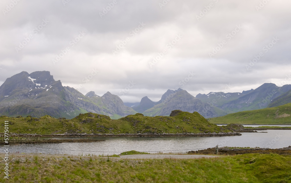 landscape of Norwegian fjord.