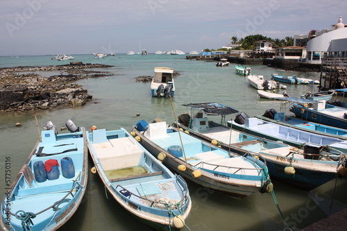 Canvas Print Barche nel Porto di San Cristobal, Galapagos