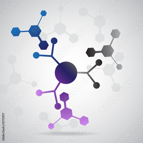Molecule And Communication Background - Vector Illustration