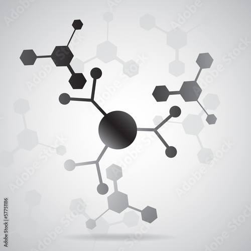 Molecule And Communication Background - Vector Illustration