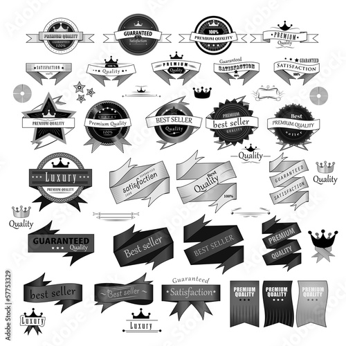 Labels In Retro And Vintage Style Isolated On White Background.