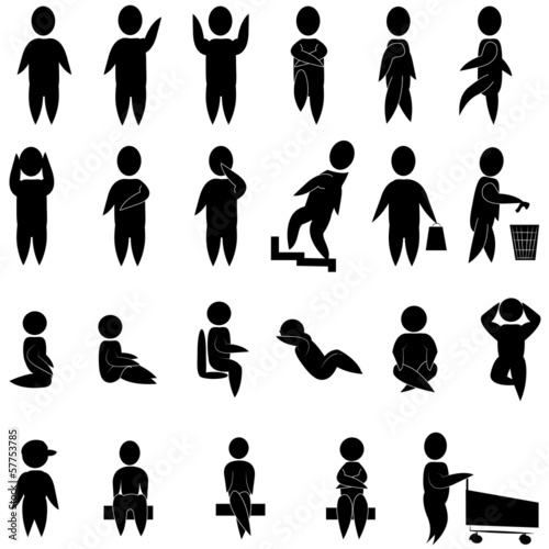 People Silhouette Set - Vector