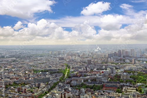 Fototapeta Naklejka Na Ścianę i Meble -  Panorama of Paris from the Montparnasse Tower. France.