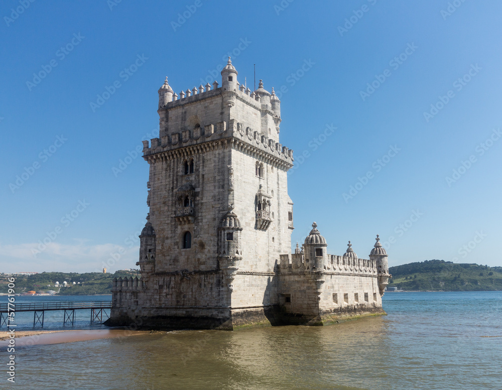Belem tower on River Tagus near Lisbon