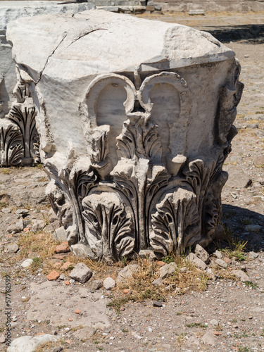 Details of the old ruins at Pergamum photo