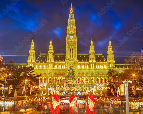 Photography Rathaus and Christmas market in Vienna