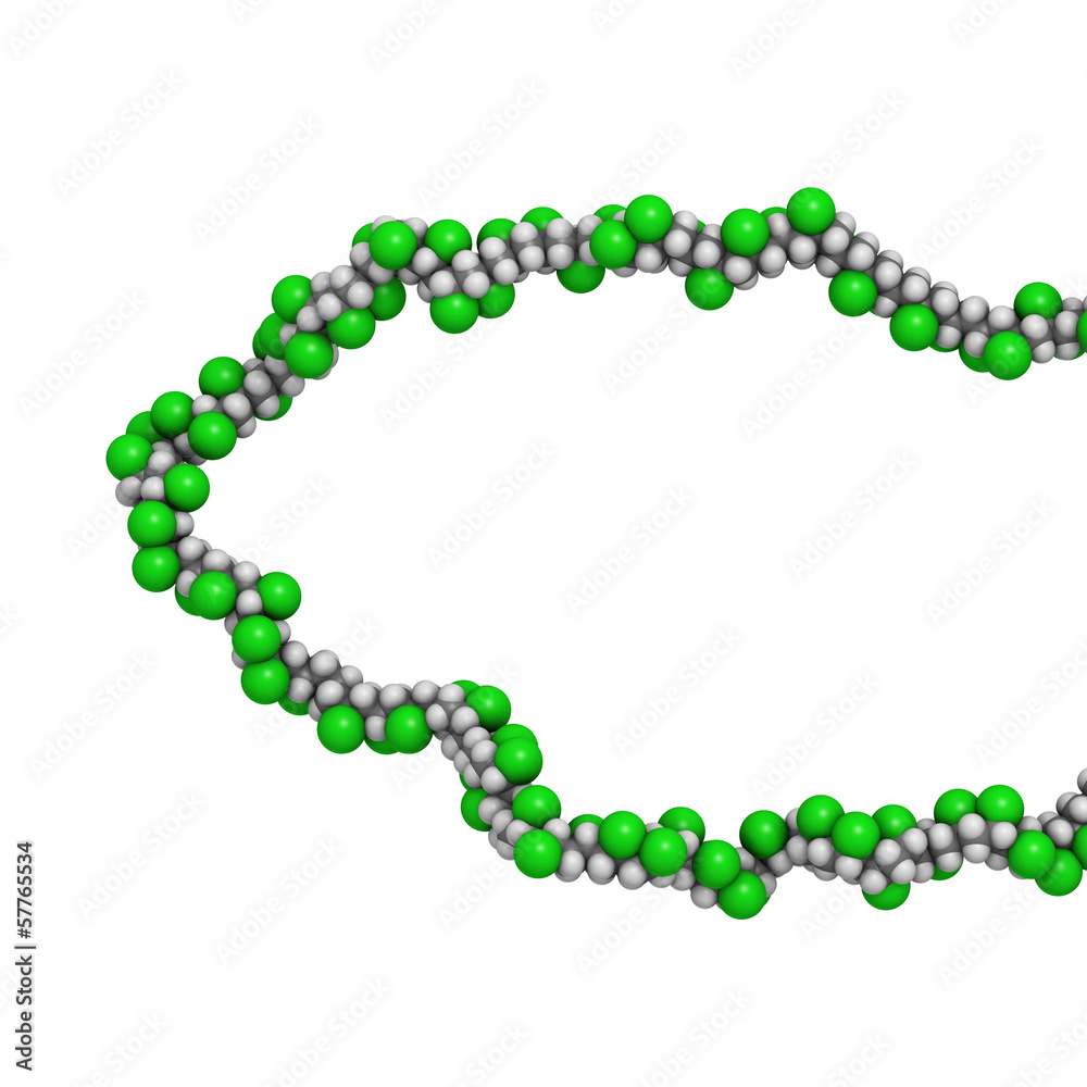 poly(vinyl chloride) plastic (PVC), chemical structure poly(vinyl chloride) plastic (PVC), chemical structure