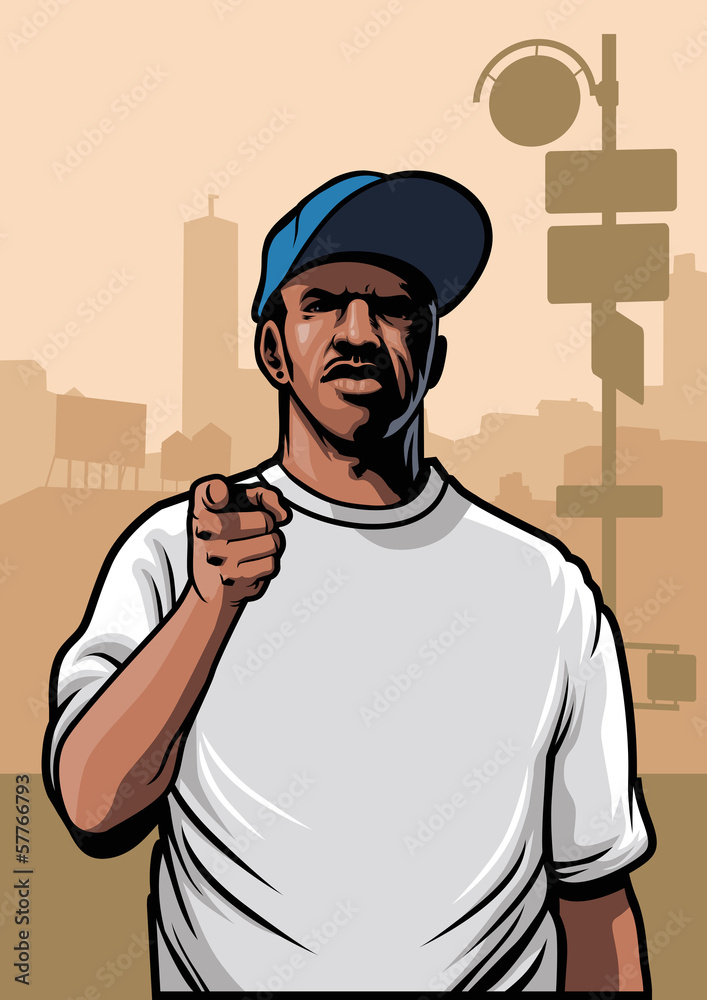 gangster pose Stock Vector Adobe Stock