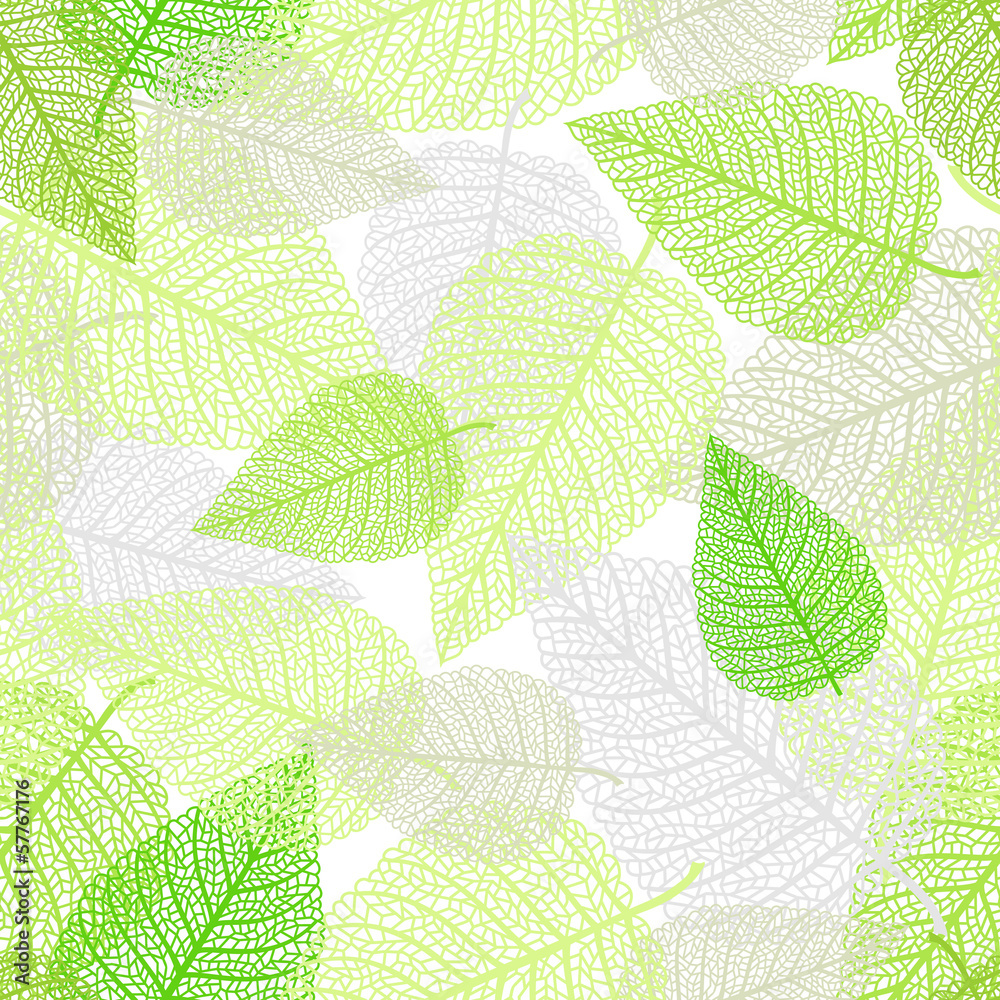 Vector seamless background with skeletons of leaves Vector seamless background with skeletons of leaves