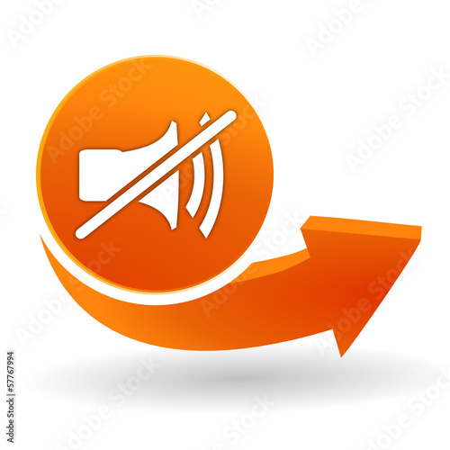 son coupé sur bouton web orange